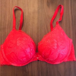 Victoria’s Secret Red Plunge Bra, 34D